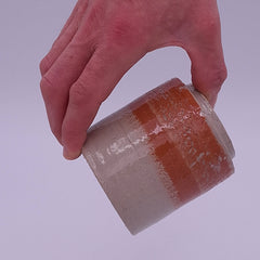 Handmade Stackable Ceramic Cup – Citrus-Peel Texture, 250 ml