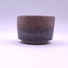 Handmade Anthracite Ceramic Cup – Iron Oxide Band, 100 ml