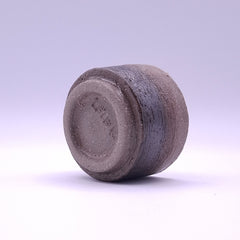 Handmade Anthracite Ceramic Cup – Iron Oxide Band, 100 ml