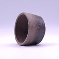 Handmade Anthracite Ceramic Cup – Iron Oxide Band, 100 ml