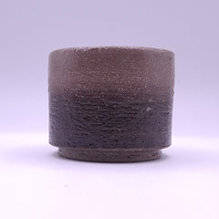 Handmade Anthracite Ceramic Cup – Iron Oxide Band, 150 ml