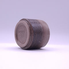 Handmade Anthracite Ceramic Cup – Iron Oxide Band, 150 ml