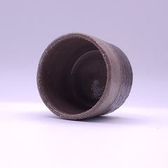 Handmade Anthracite Ceramic Cup – Iron Oxide Band, 150 ml