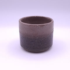 Handmade Anthracite Ceramic Cup – Iron Oxide Band, 150 ml