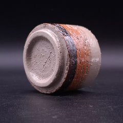 Handmade Ceramic Cup – Citrus-Peel Texture & Black Line, 100 ml