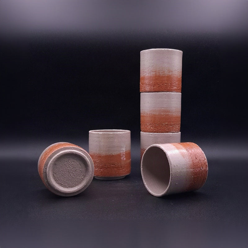 Handmade Stackable Ceramic Cup – Citrus-Peel Texture, 250 ml