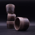 Handmade Anthracite Ceramic Cup – Iron Oxide Band, 150 ml