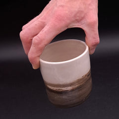 200 ml Handmade Stoneware Cup, Ombre Iron Oxide | LELEK