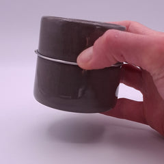 Anthracite Stoneware Cup, Steel Wire, 150 ml