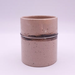 Cream Stoneware Cup, Iron Oxide & Steel Wire, 250 ml