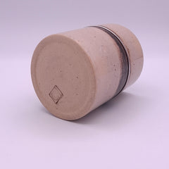 Cream Stoneware Cup, Iron Oxide & Steel Wire, 250 ml