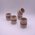 Cream Stoneware Cup, Iron Oxide & Steel Wire, 250 ml