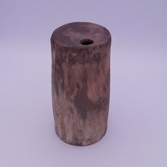 Handmade Rubble Vase III in anthracite stoneware with a burnished mineral surface, photographed upright against a light background.